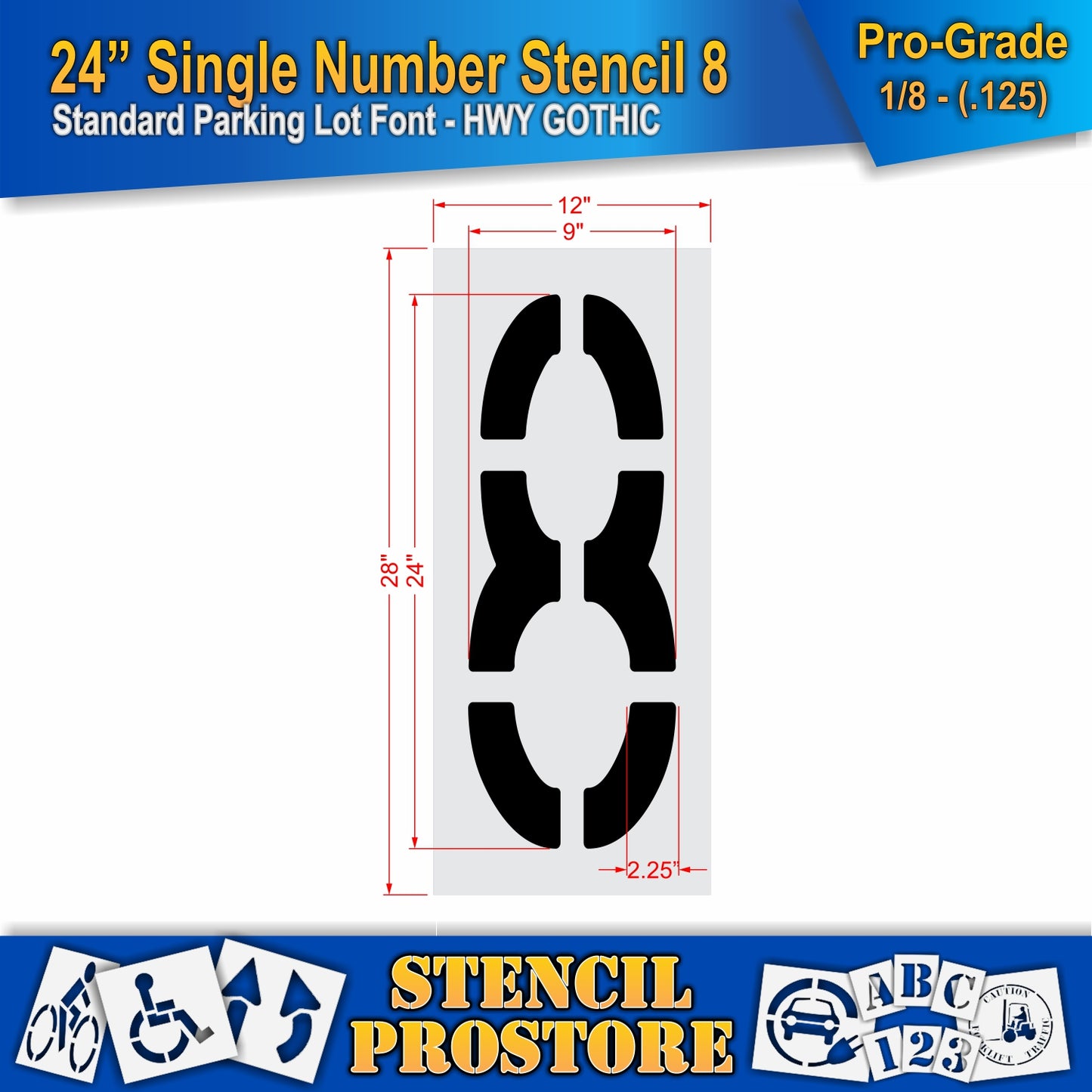 24" Number Kit Stencil