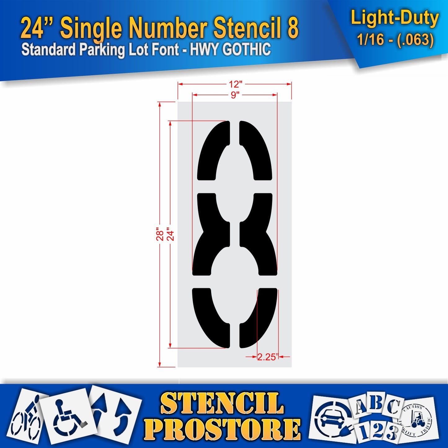 24" Number Kit Stencil