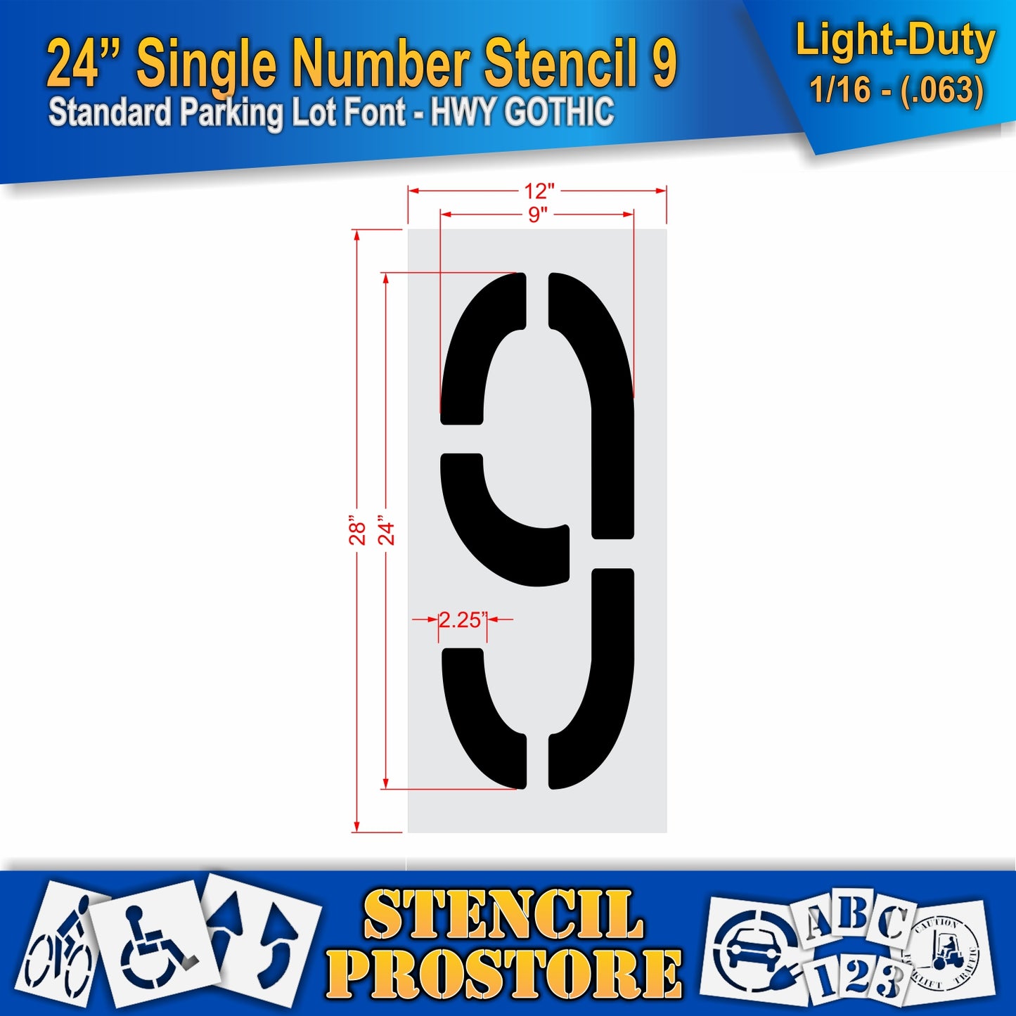24" Number Kit Stencil