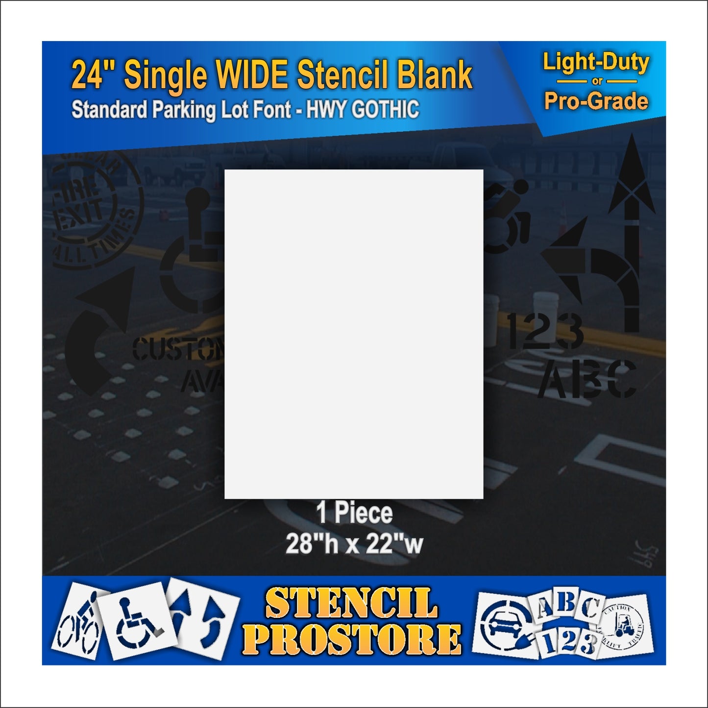 24" Wide Alphabet Kit Stencil