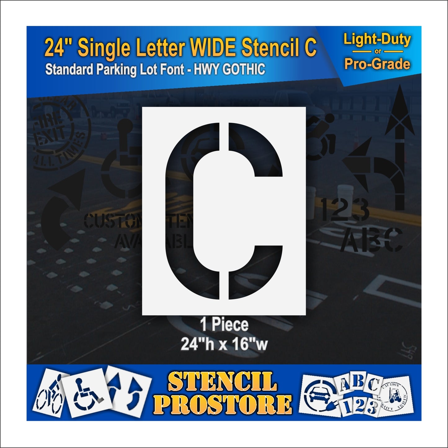 24" Wide Alphabet Kit Stencil