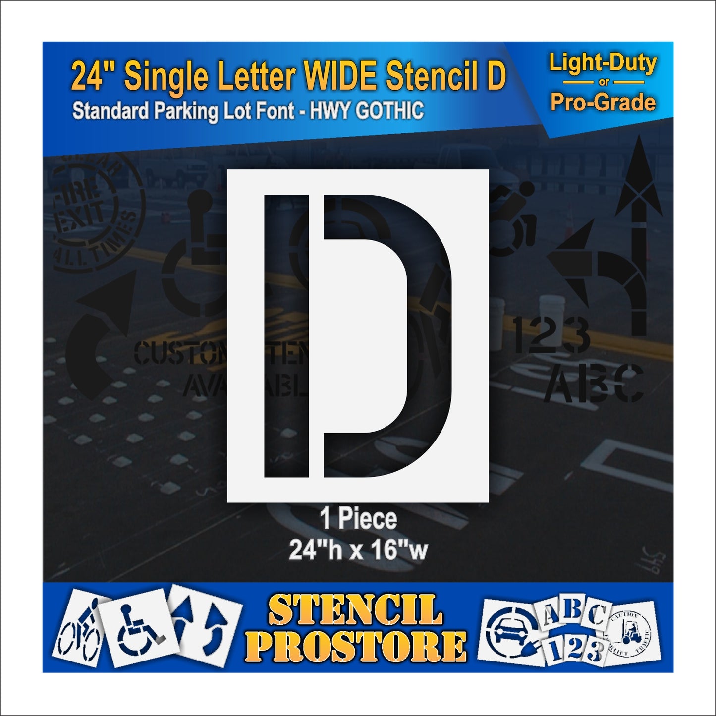 24" Wide Alphabet Kit Stencil