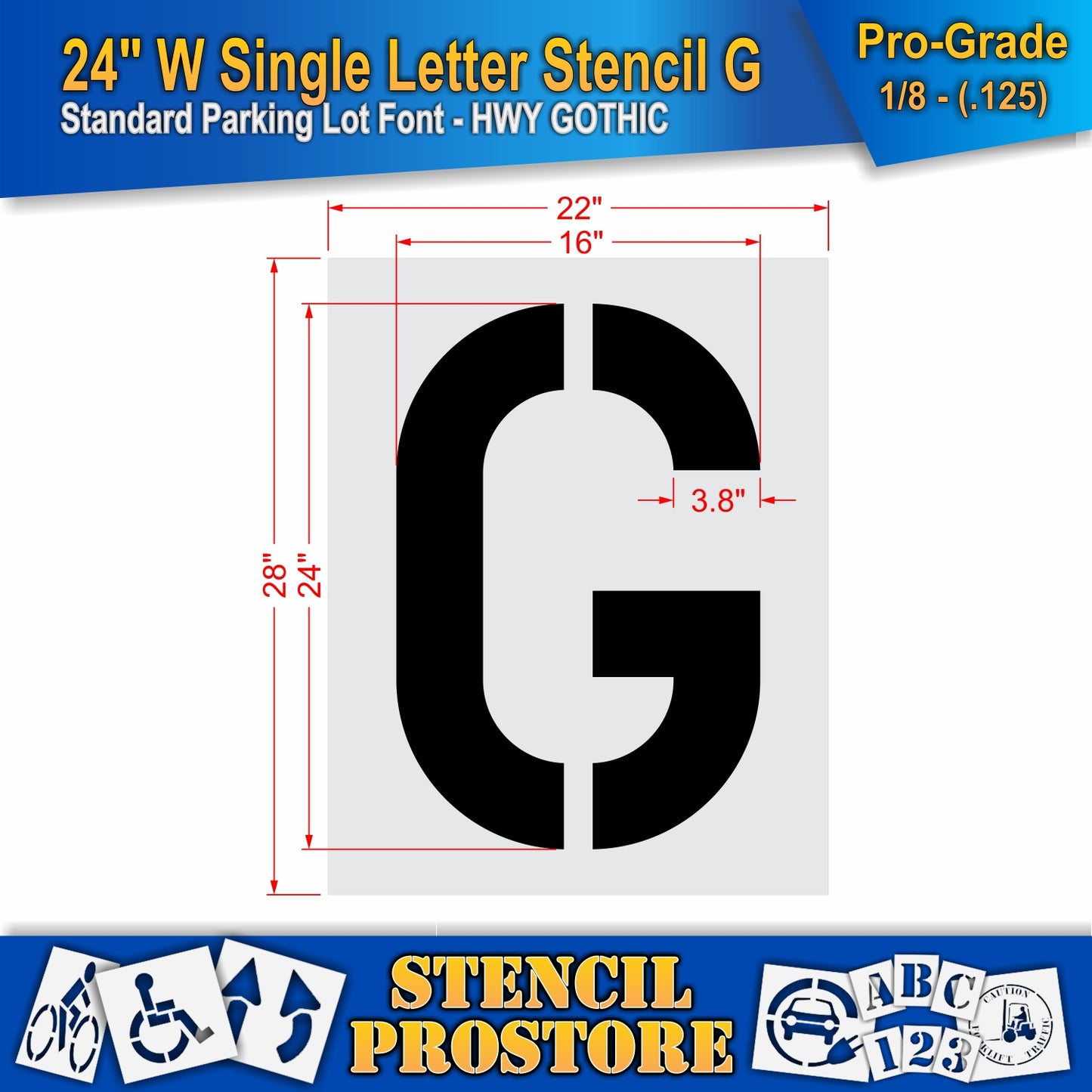 24" Wide Alphabet Kit Stencil