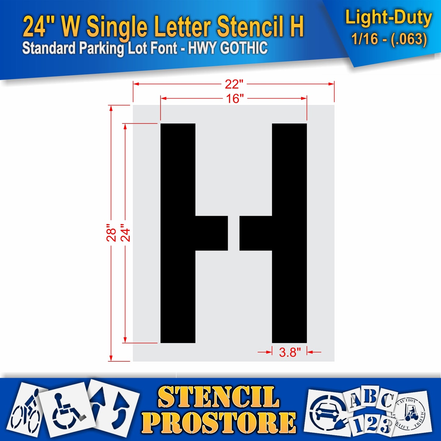 24" Wide Alphabet Kit Stencil