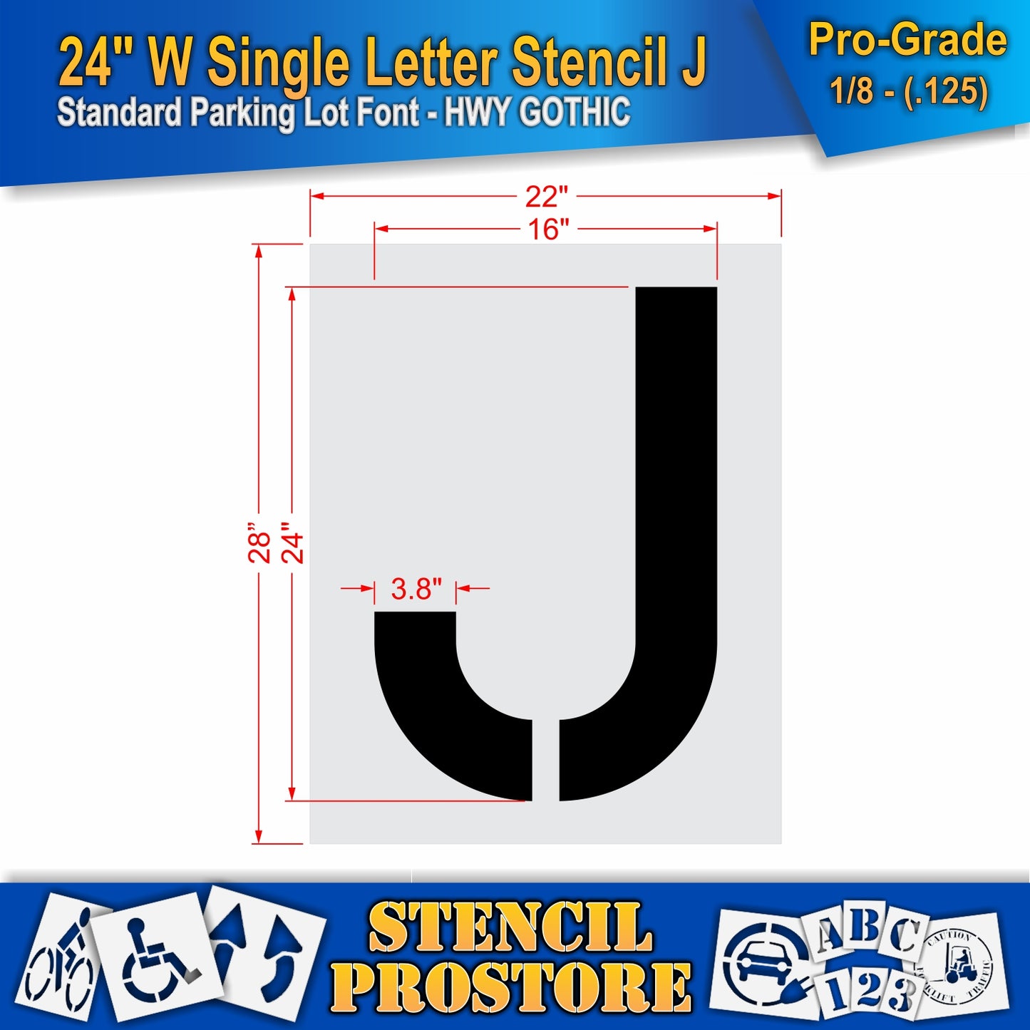 24" Wide Alphabet Kit Stencil