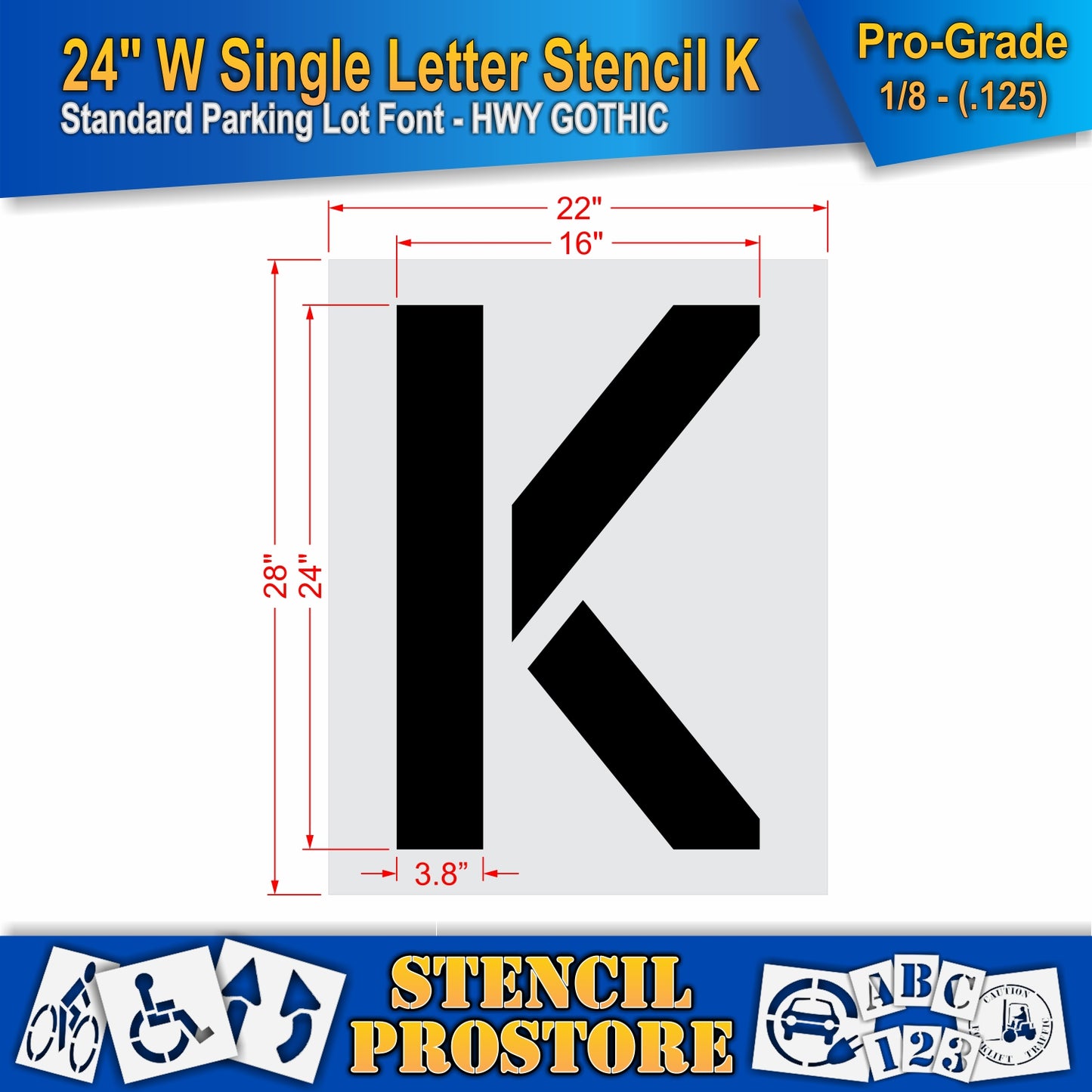 24" Wide Alphabet Kit Stencil