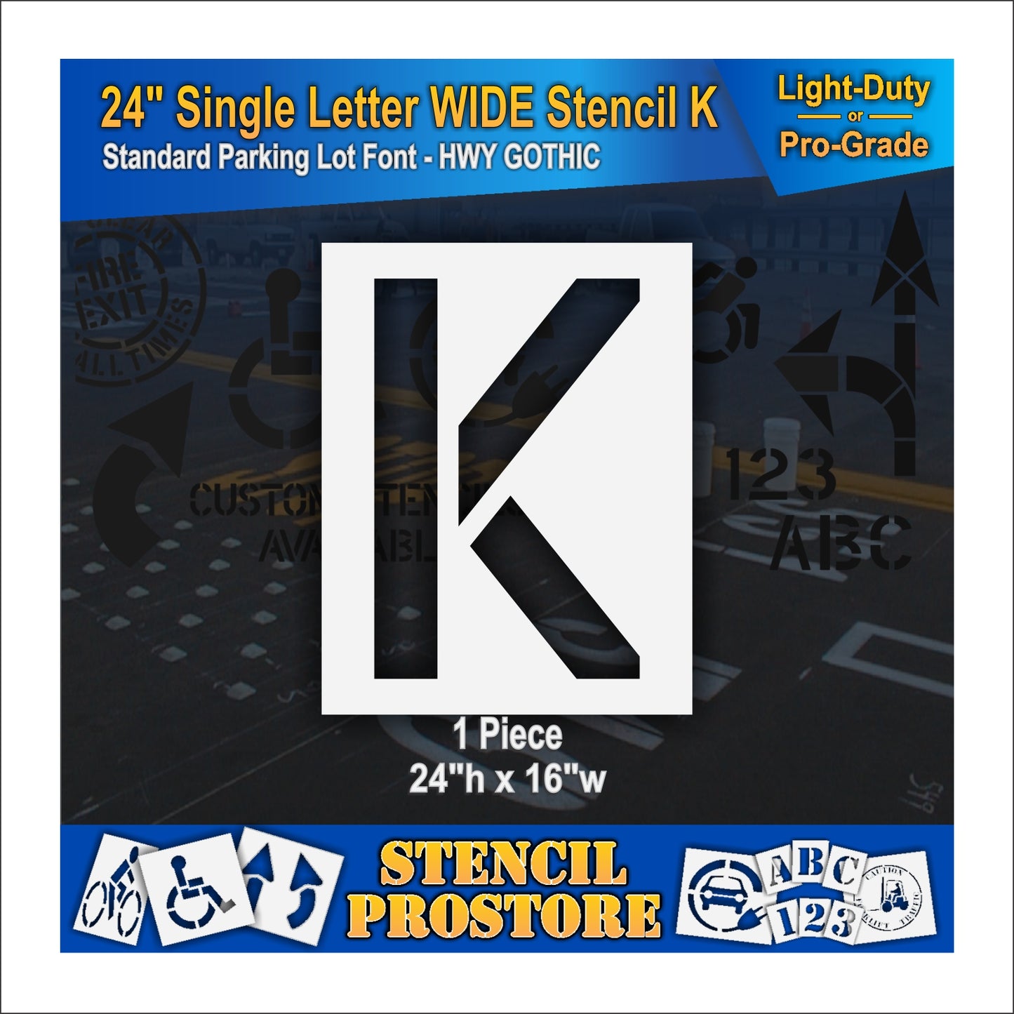 24" Wide Alphabet Kit Stencil