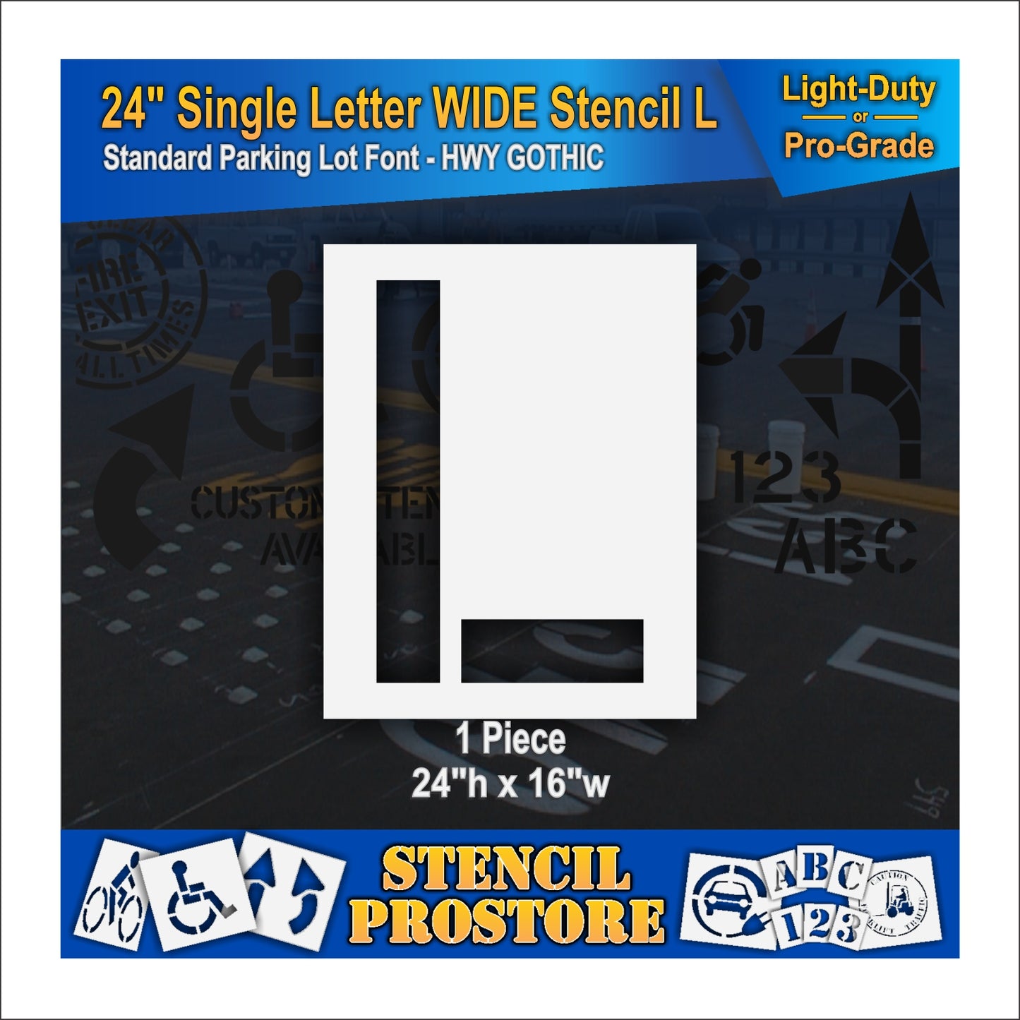 24" Wide Alphabet Kit Stencil