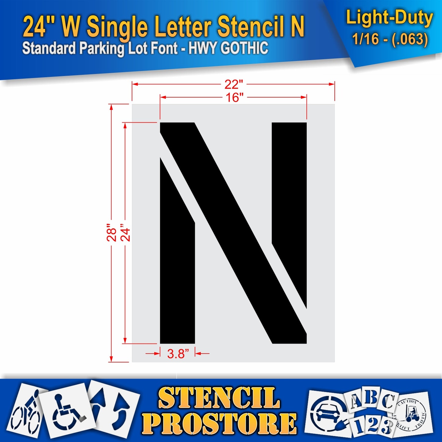 24" Wide Alphabet Kit Stencil