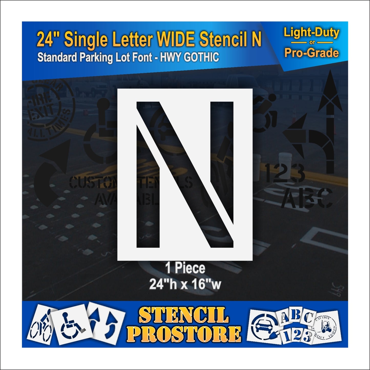 24" Wide Alphabet Kit Stencil