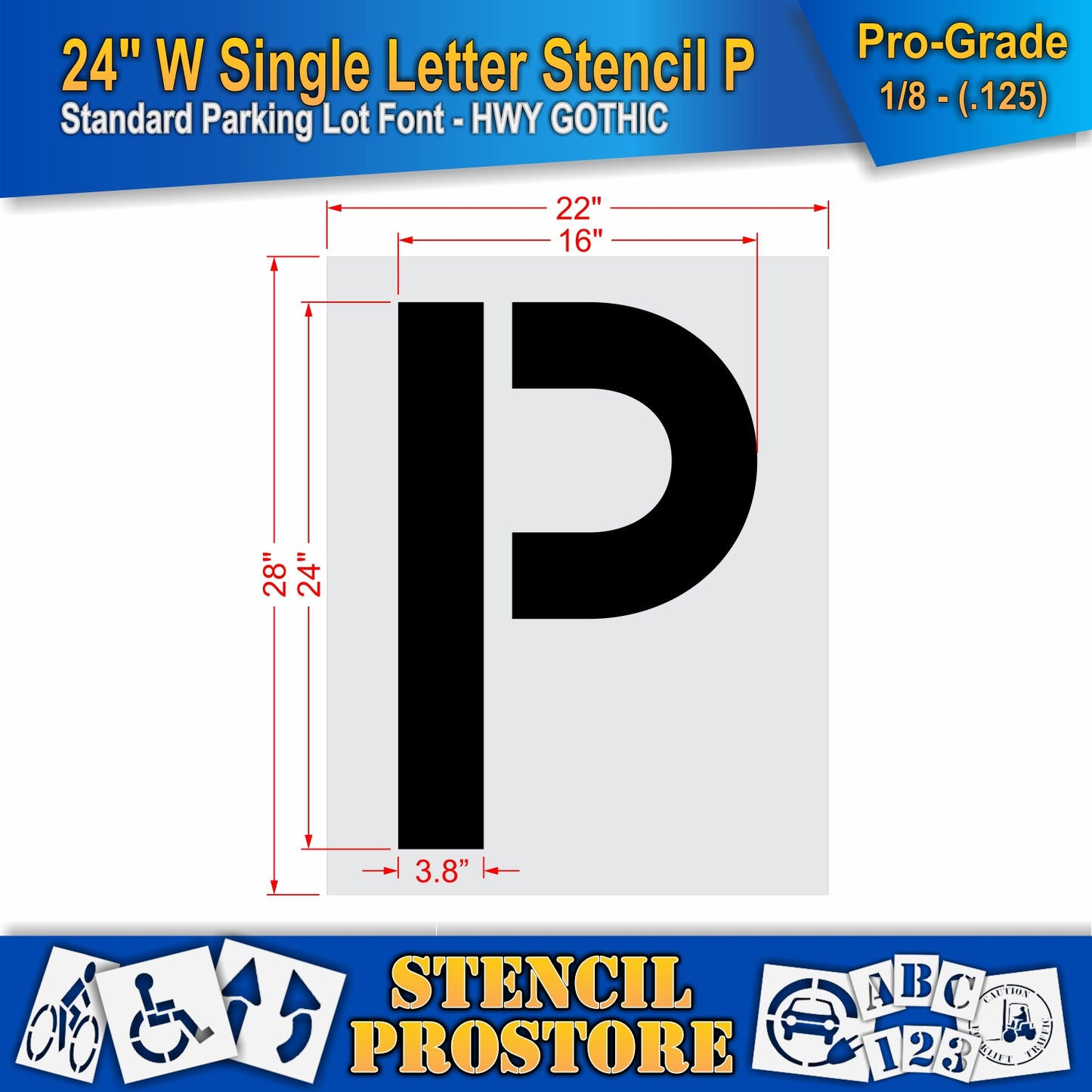 24" Wide Alphabet Kit Stencil
