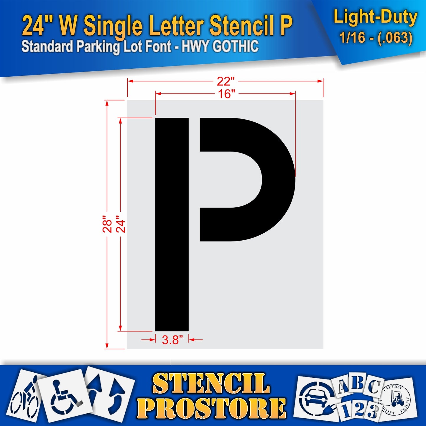 24" Wide Alphabet Kit Stencil