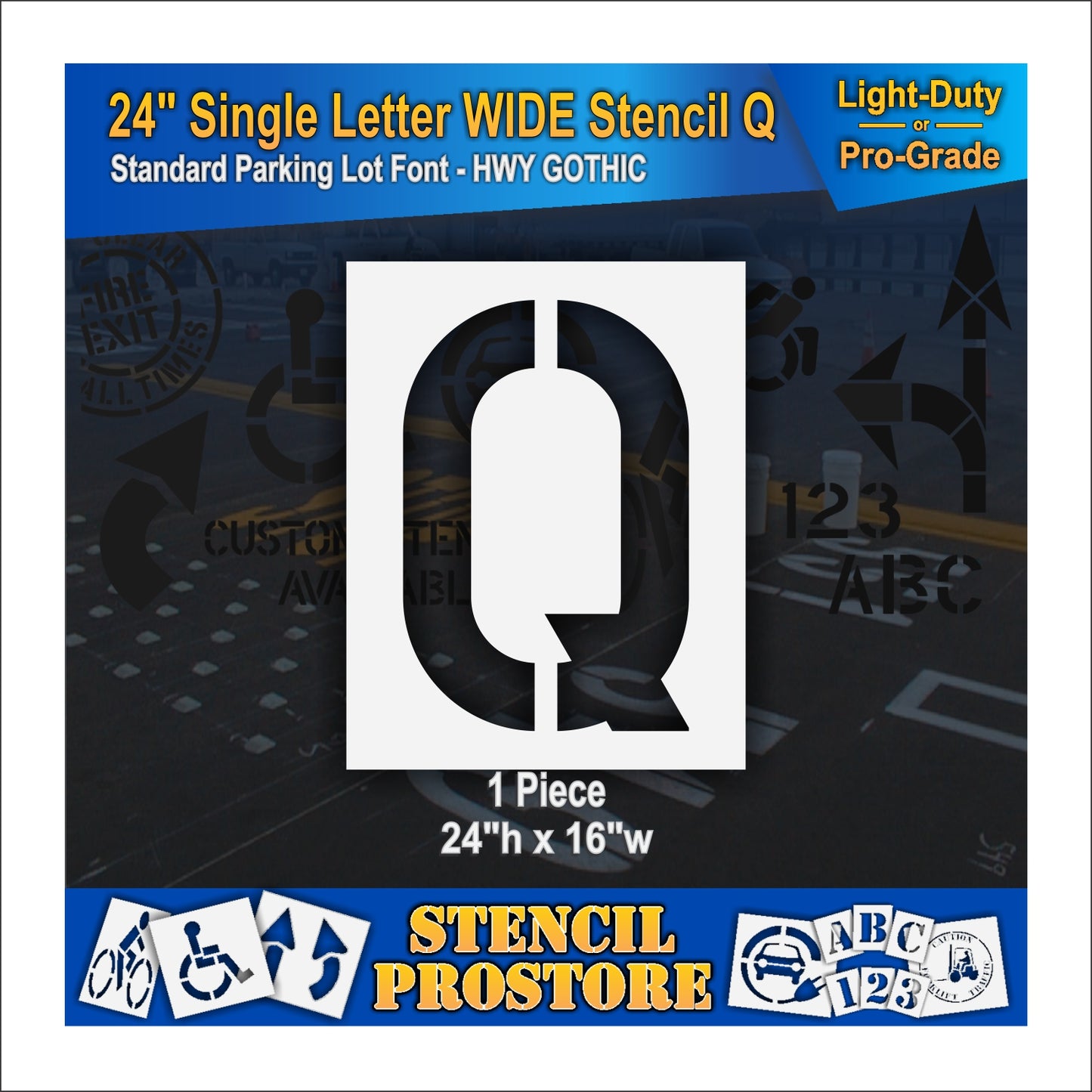 24" Wide Alphabet Kit Stencil