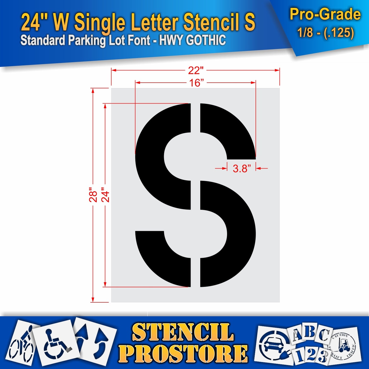 24" Wide Alphabet Kit Stencil