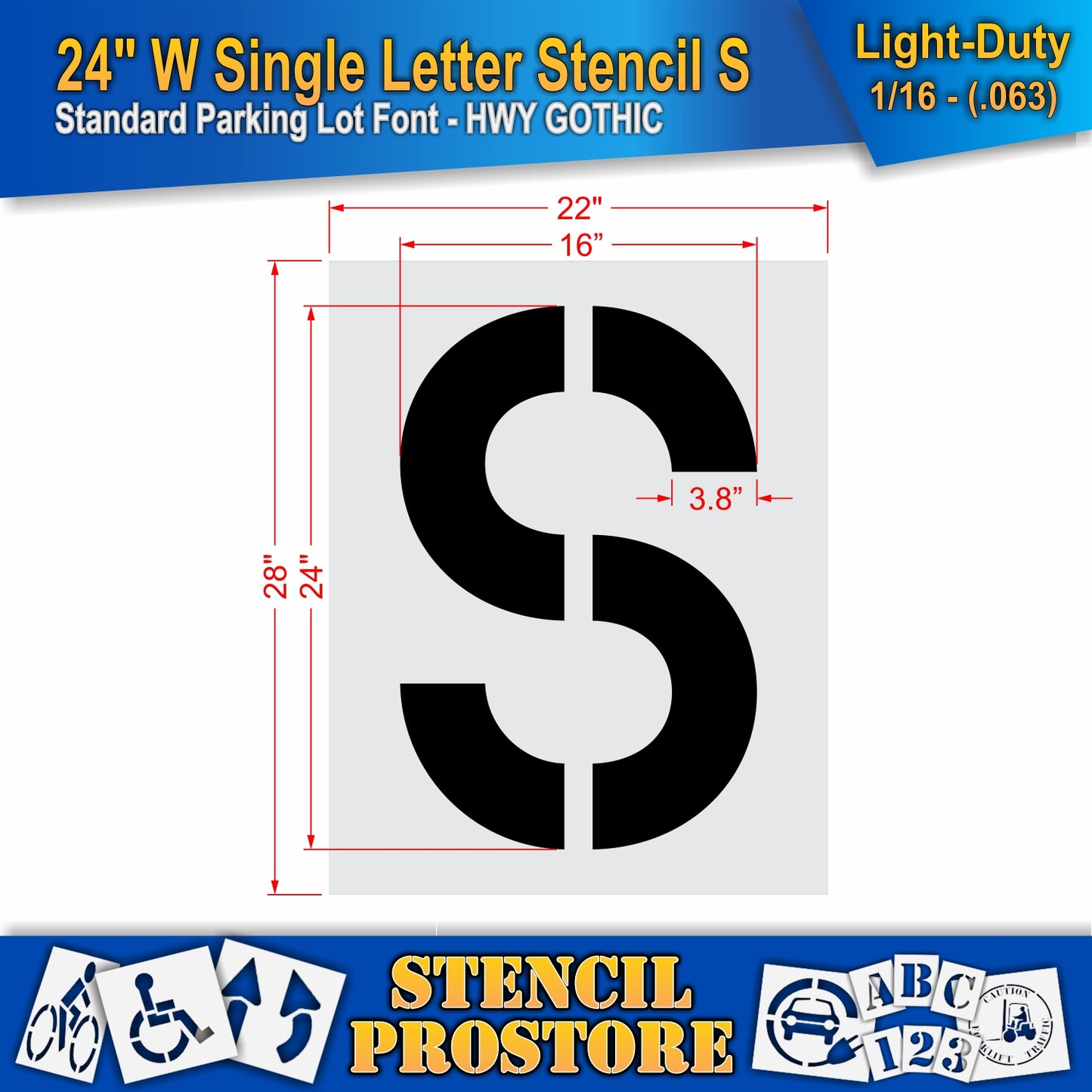 24" Wide Alphabet Kit Stencil