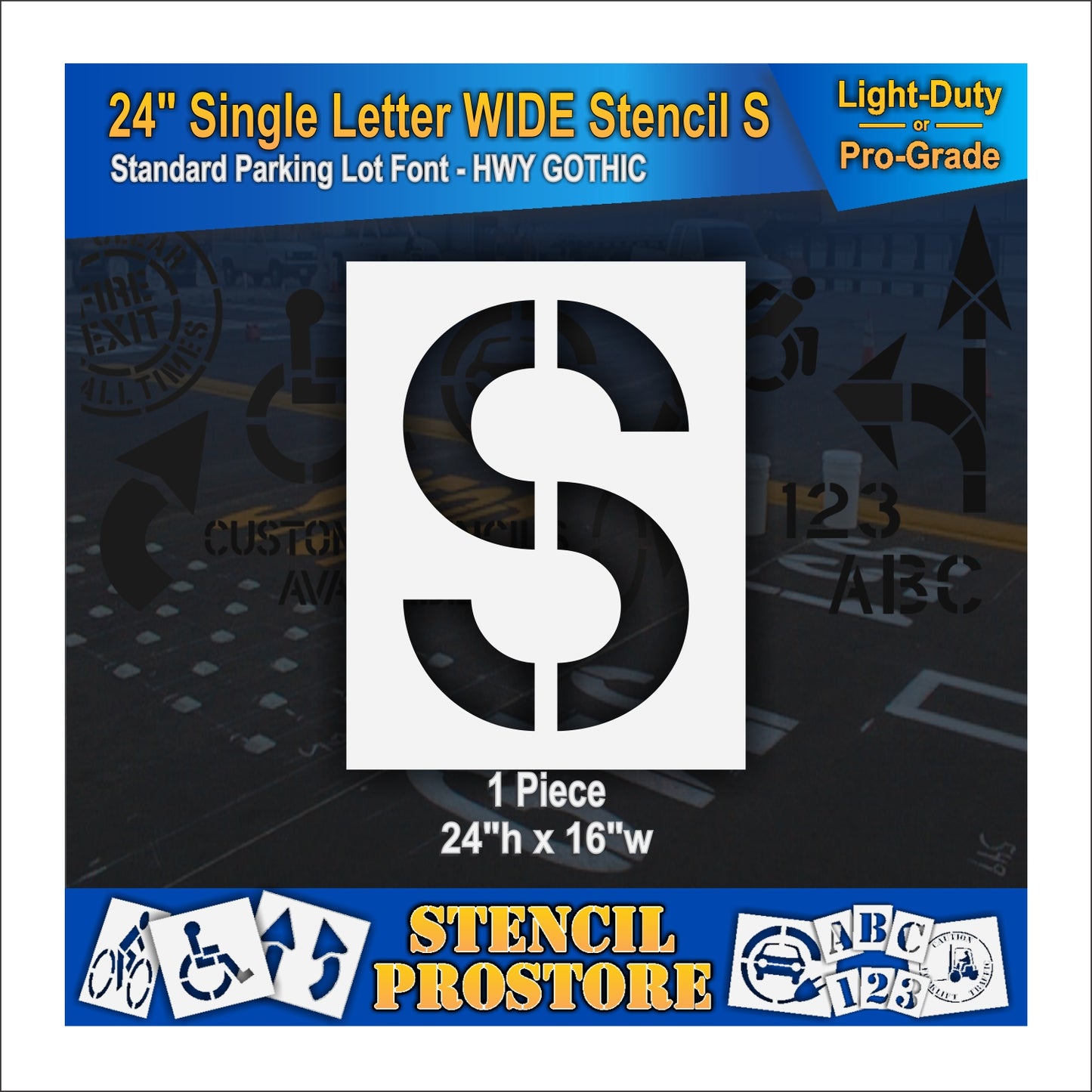 24" Wide Alphabet Kit Stencil