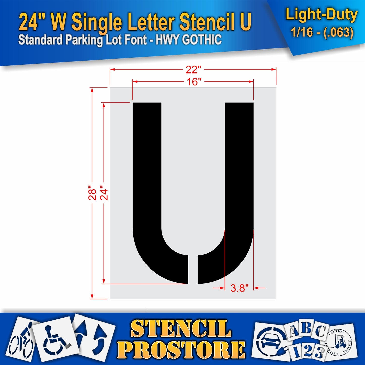 24" Wide Alphabet Kit Stencil