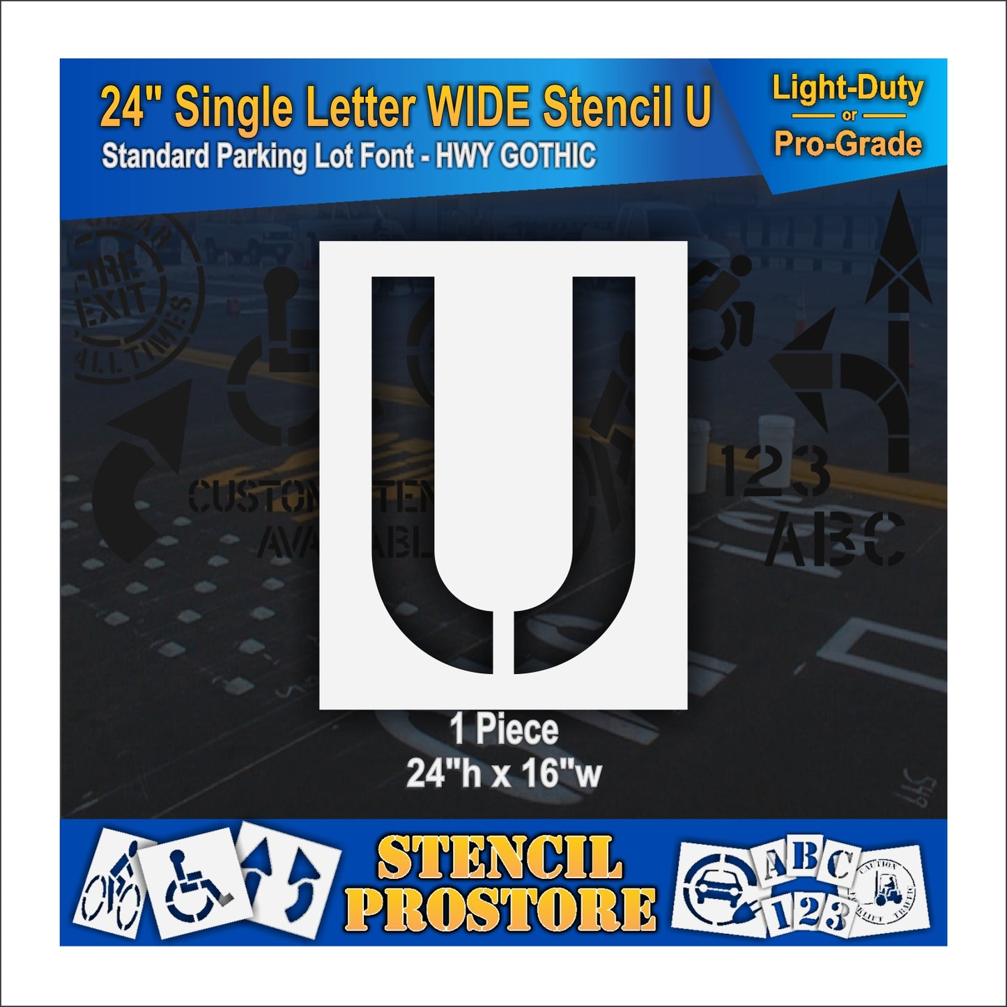 24" Wide Alphabet Kit Stencil