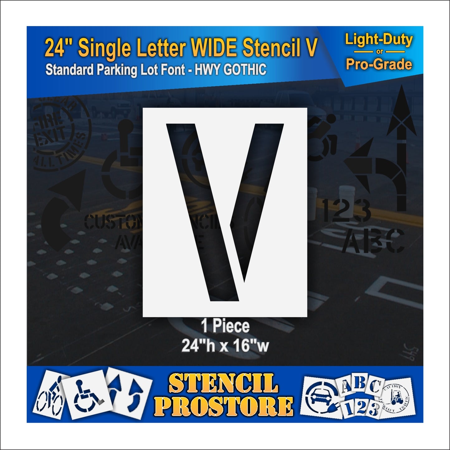24" Wide Alphabet Kit Stencil