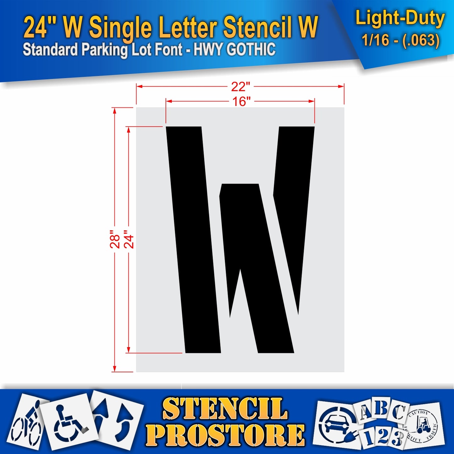 24" Wide Alphabet Kit Stencil