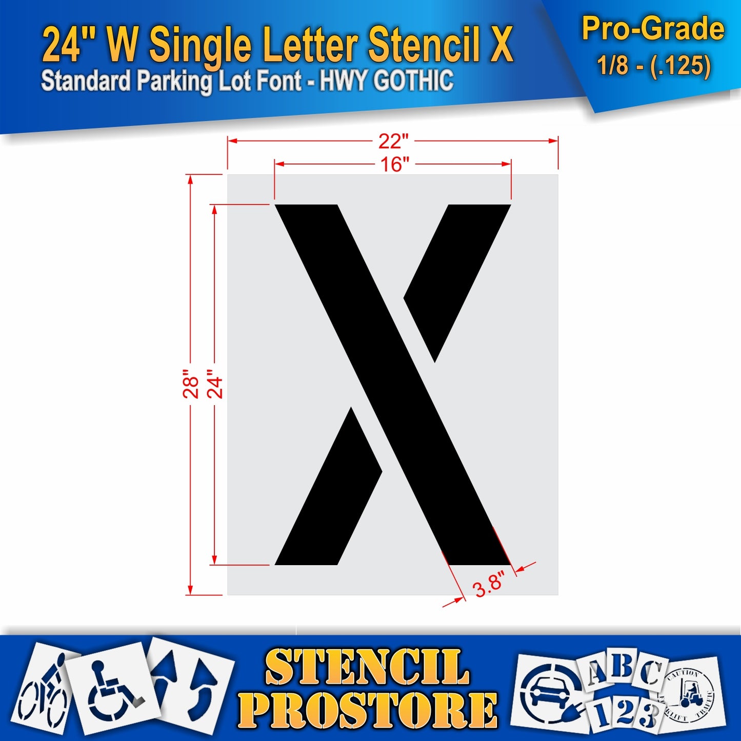 24" Wide Alphabet Kit Stencil