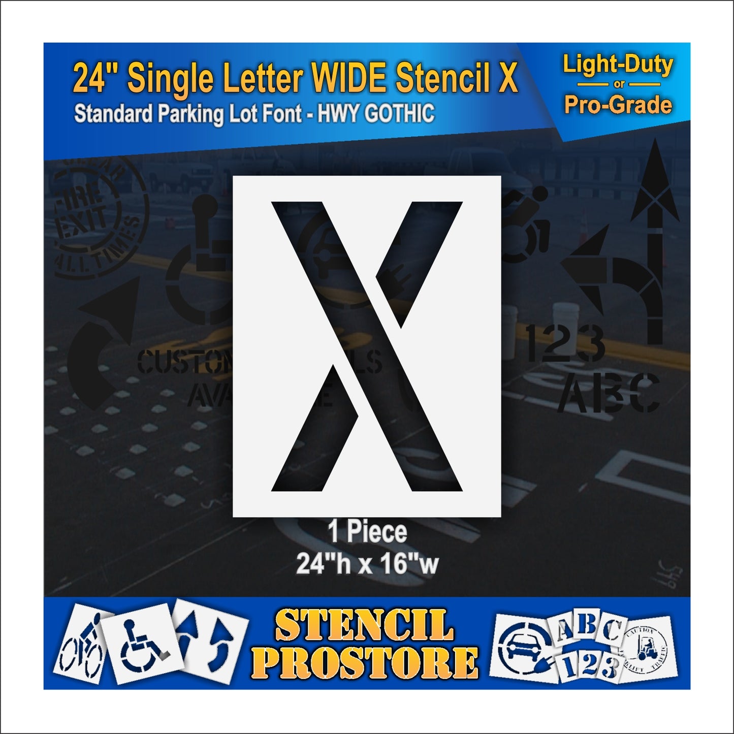 24" Wide Alphabet Kit Stencil