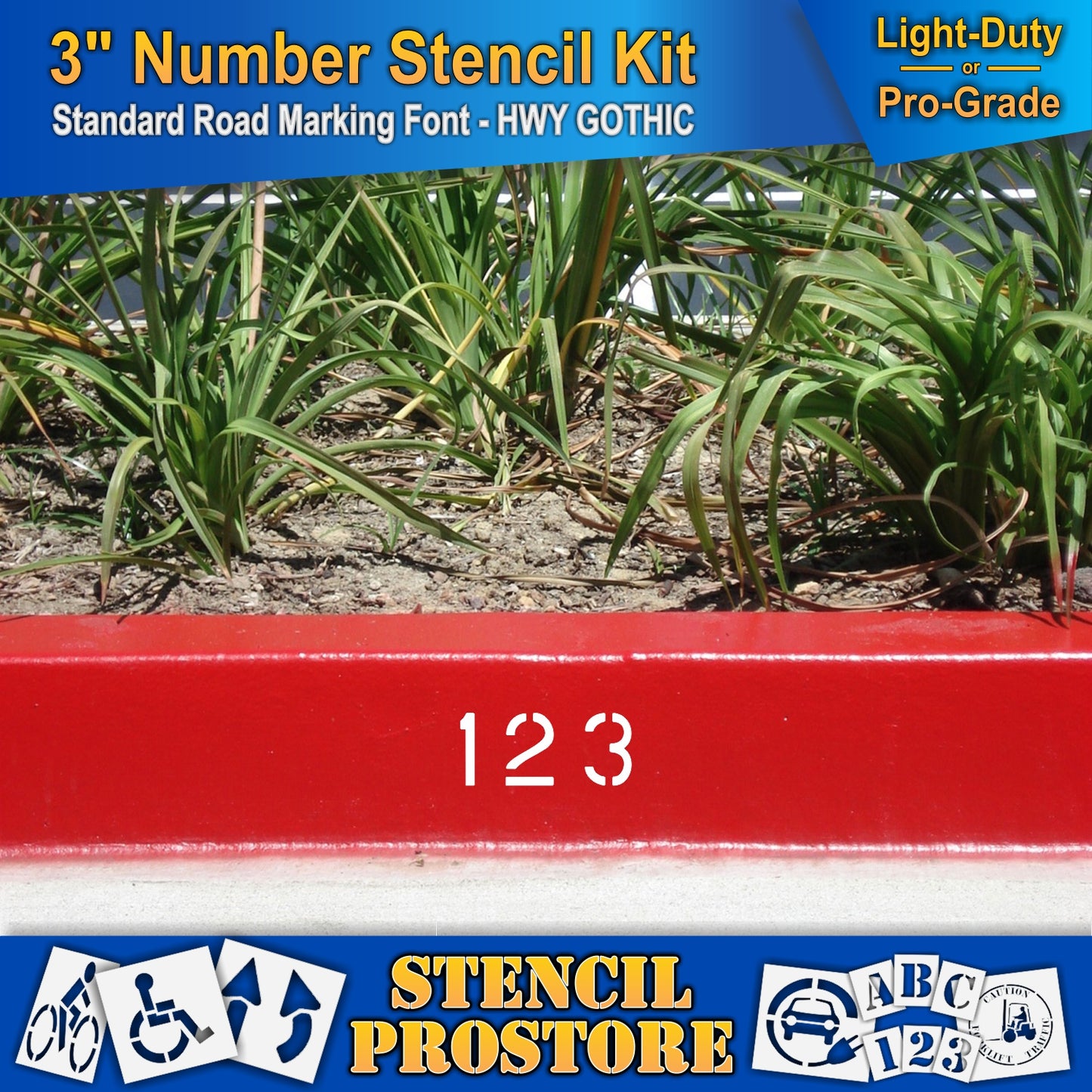 3" Number Kit Stencil