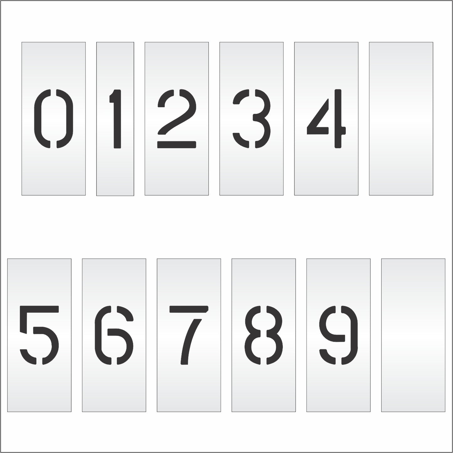 3" Number Kit Stencil
