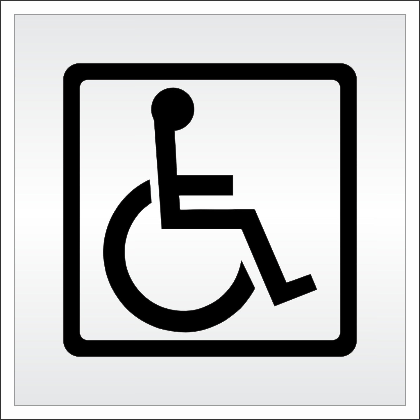 30 Inch 3pc Handicap with Solid Border and Background Pavement Stencil – ADA-Compliant Stencil for Parking Lots