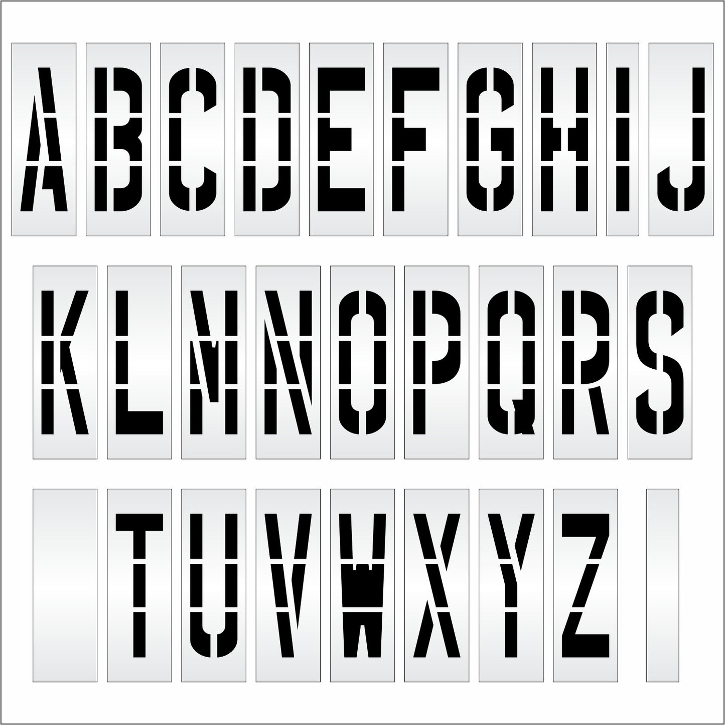 graphic image of 36" alphabet kit full set A-Z with blank and filler
