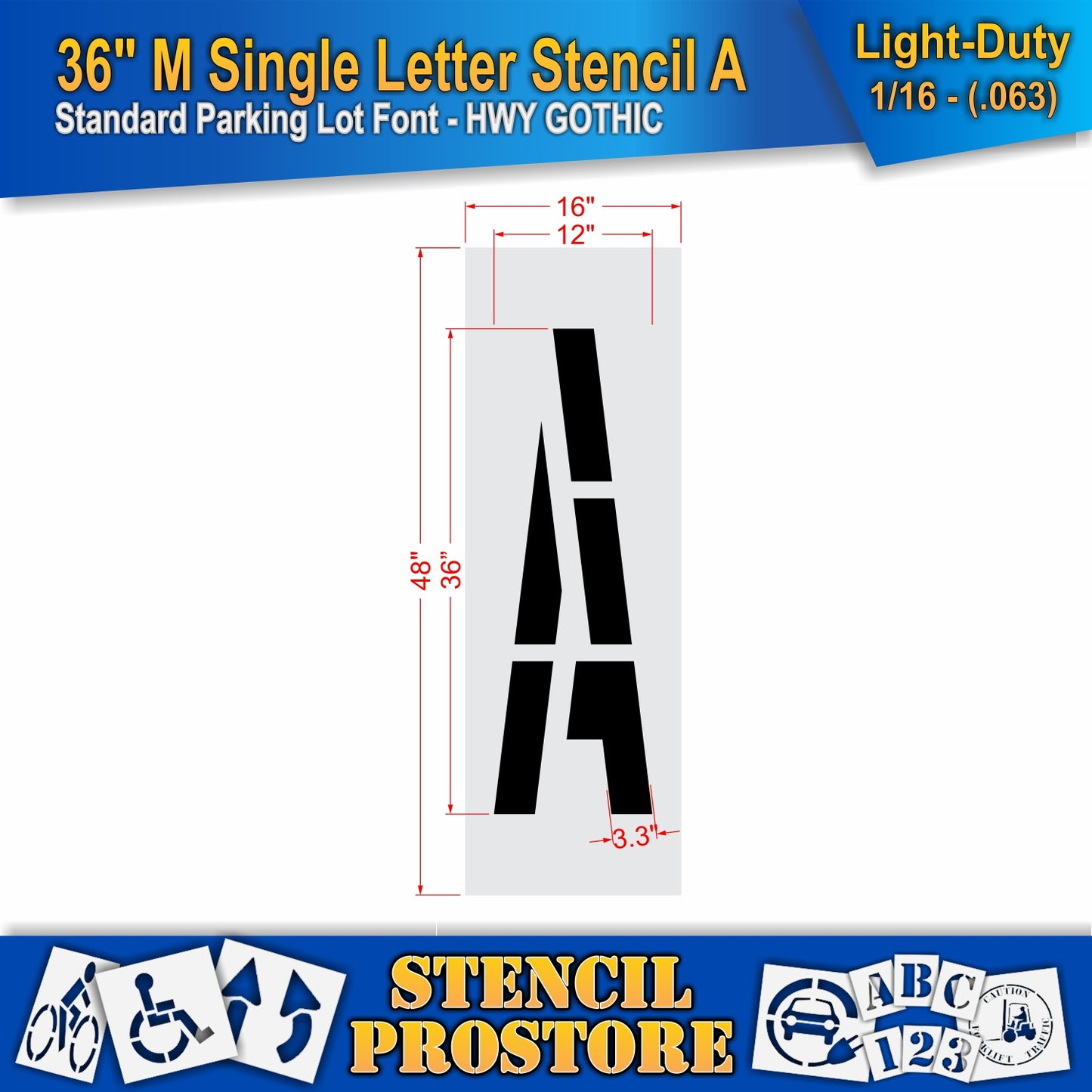 36" Medium Alphabet Kit Stencil