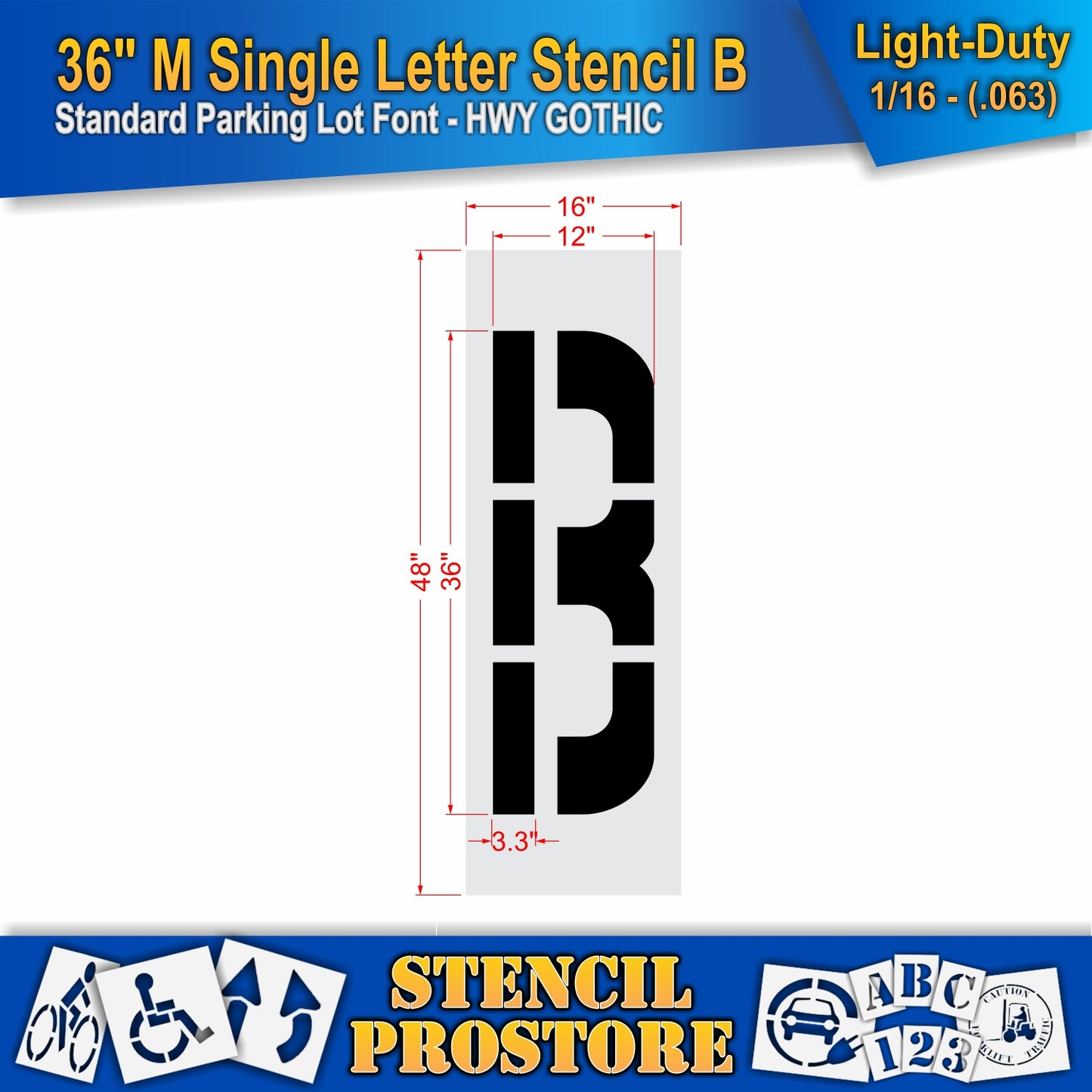 36" Medium Alphabet Kit Stencil