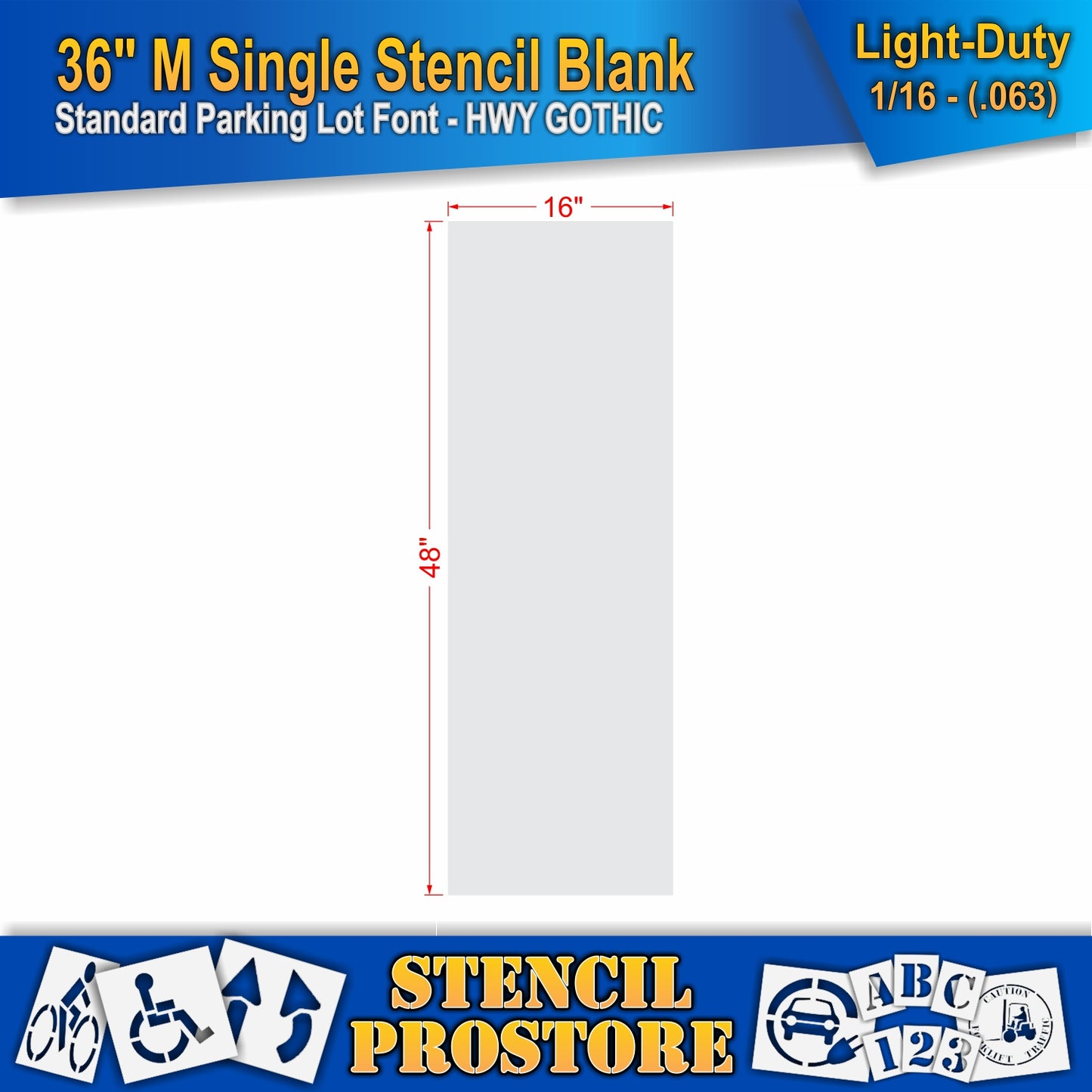 36" Medium Alphabet Kit Stencil
