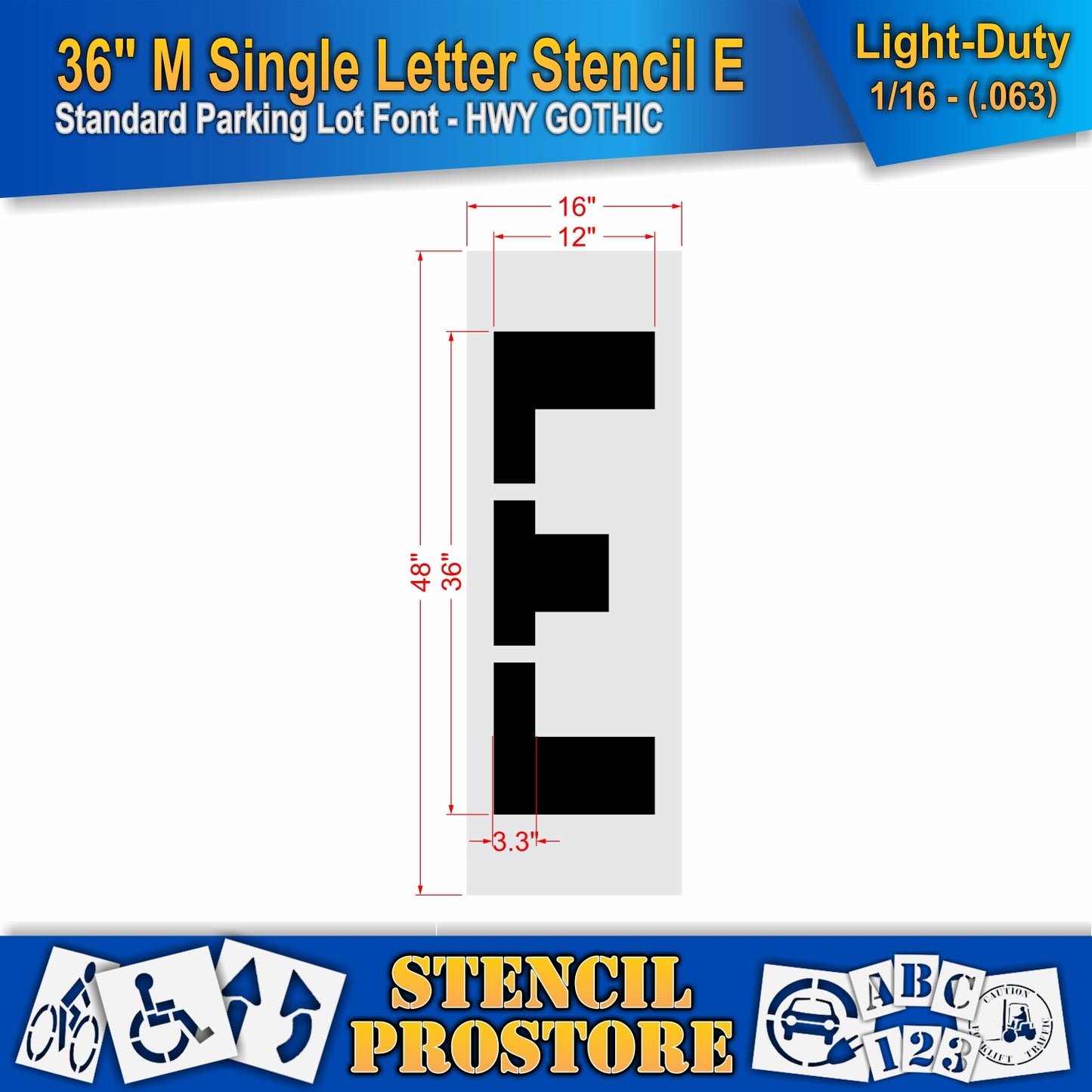 36" Medium Alphabet Kit Stencil