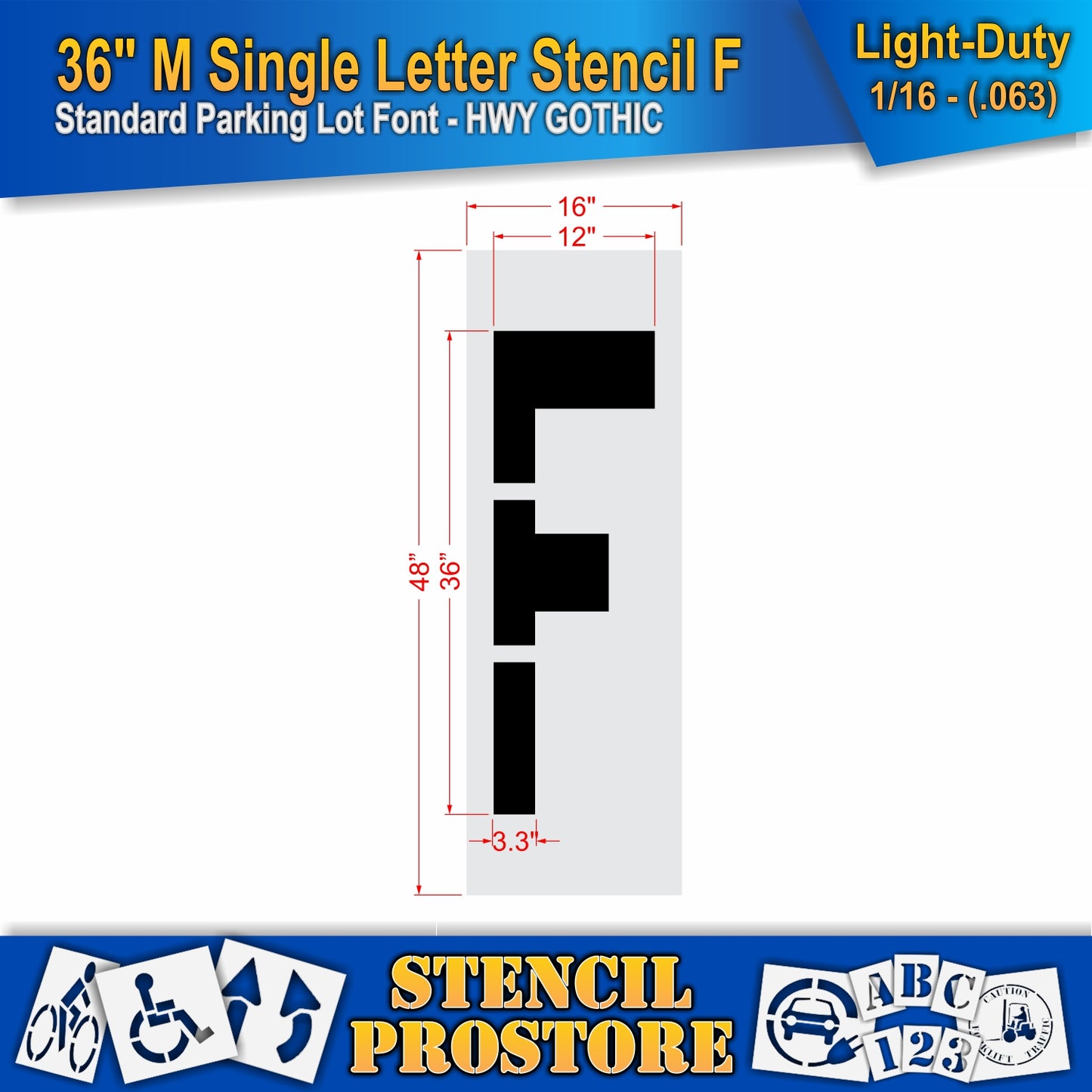 36" Medium Alphabet Kit Stencil