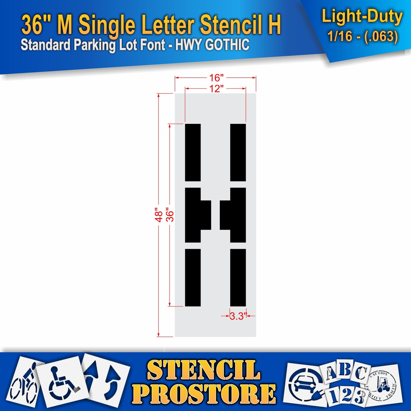 36" Medium Alphabet Kit Stencil