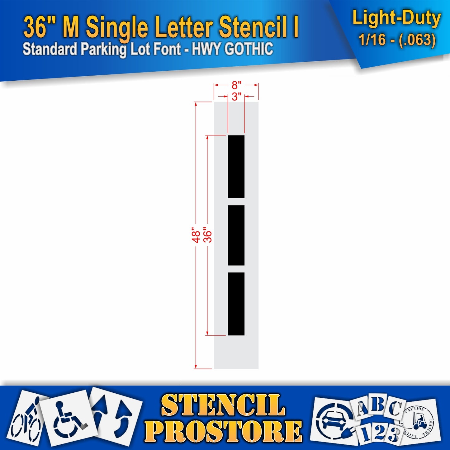 36" Medium Alphabet Kit Stencil