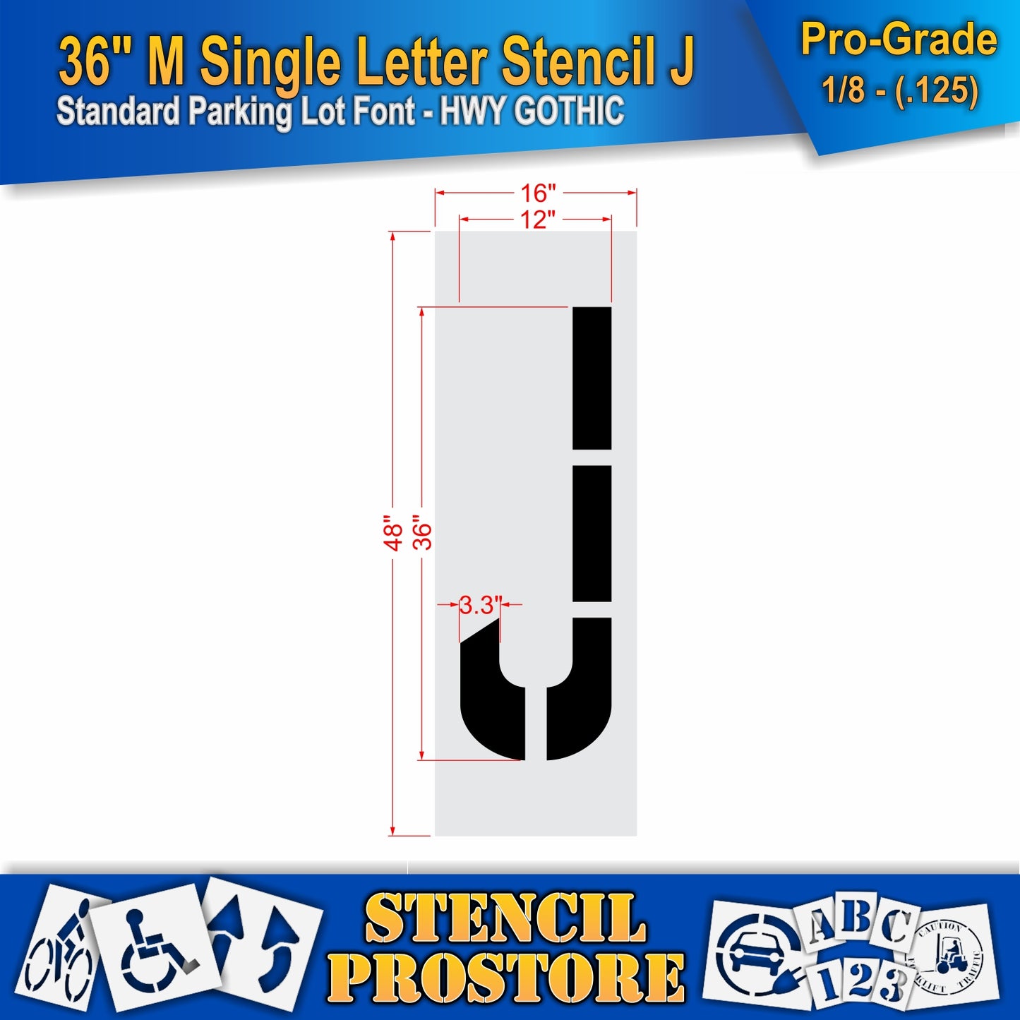 36" Medium Alphabet Kit Stencil
