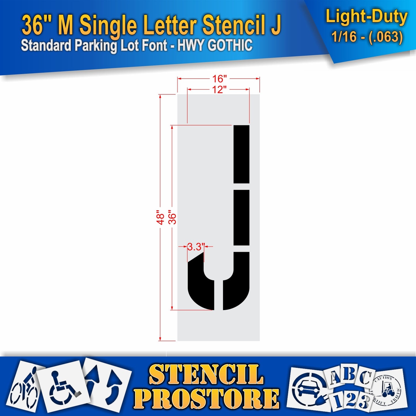 36" Medium Alphabet Kit Stencil