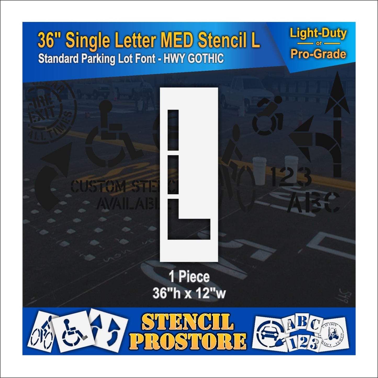 36" Medium Alphabet Kit Stencil