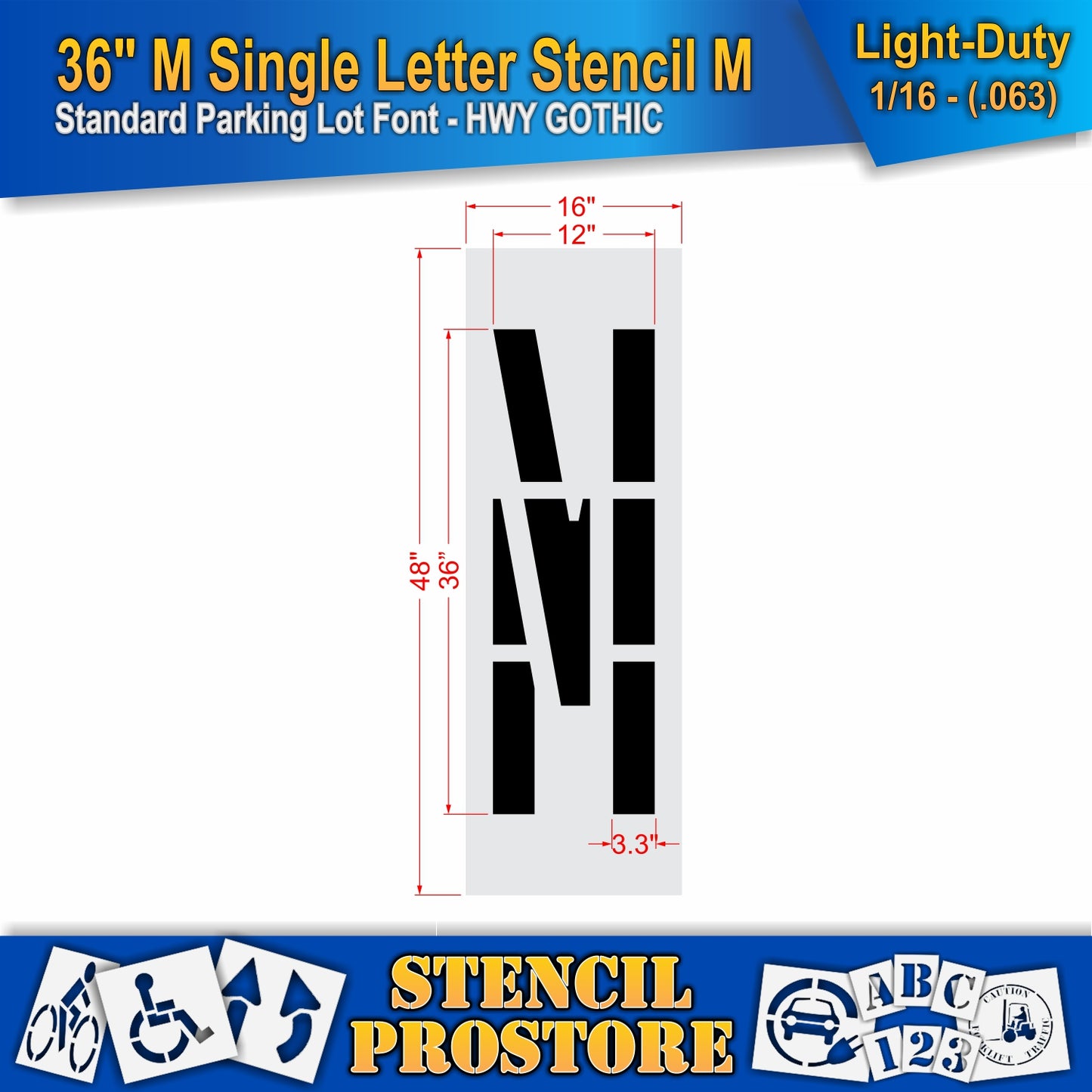 36" Medium Alphabet Kit Stencil