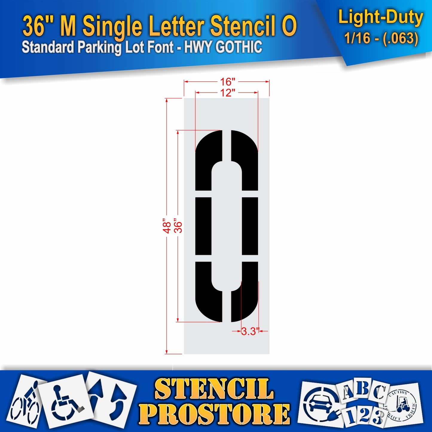 36" Medium Alphabet Kit Stencil