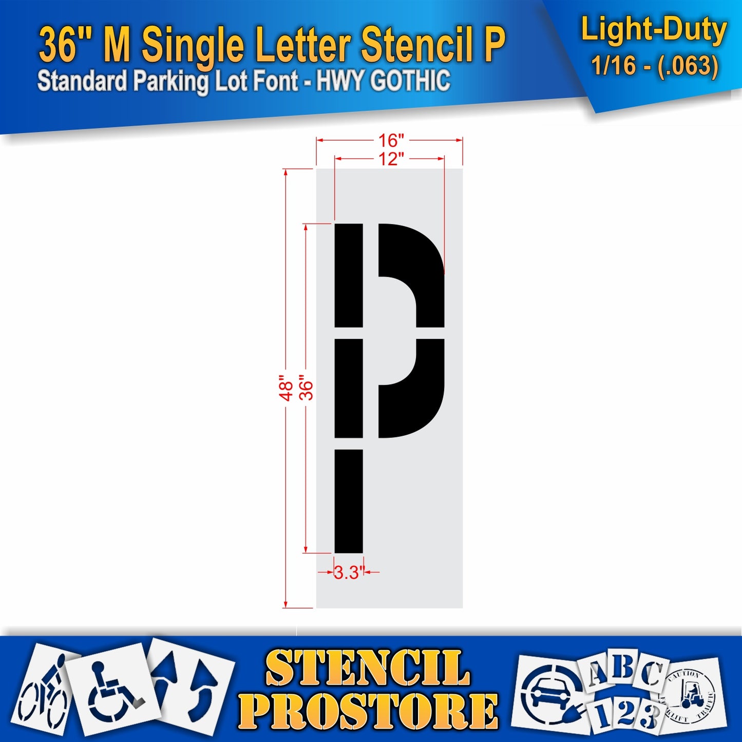 36" Medium Alphabet Kit Stencil