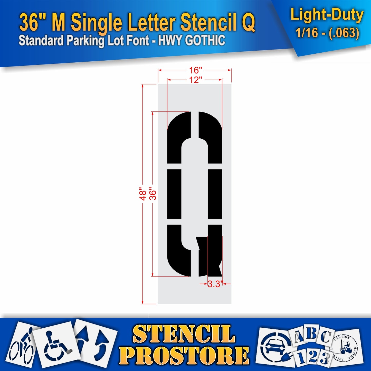 36" Medium Alphabet Kit Stencil