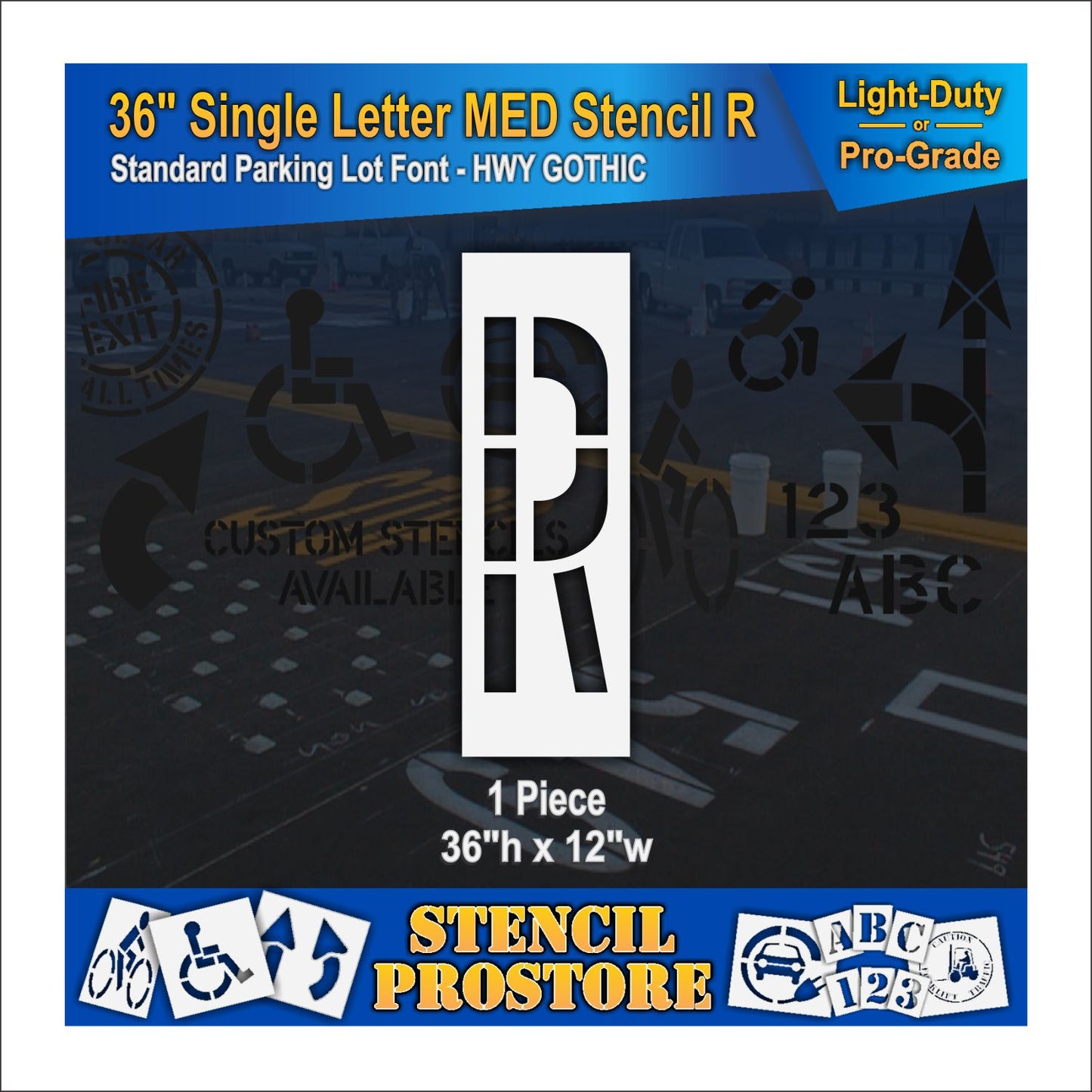 36" Medium Alphabet Kit Stencil
