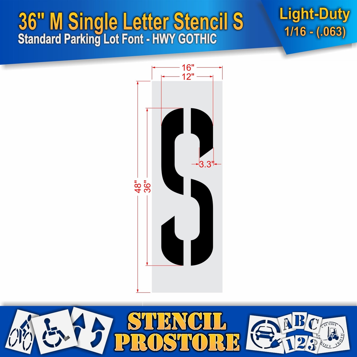36" Medium Alphabet Kit Stencil