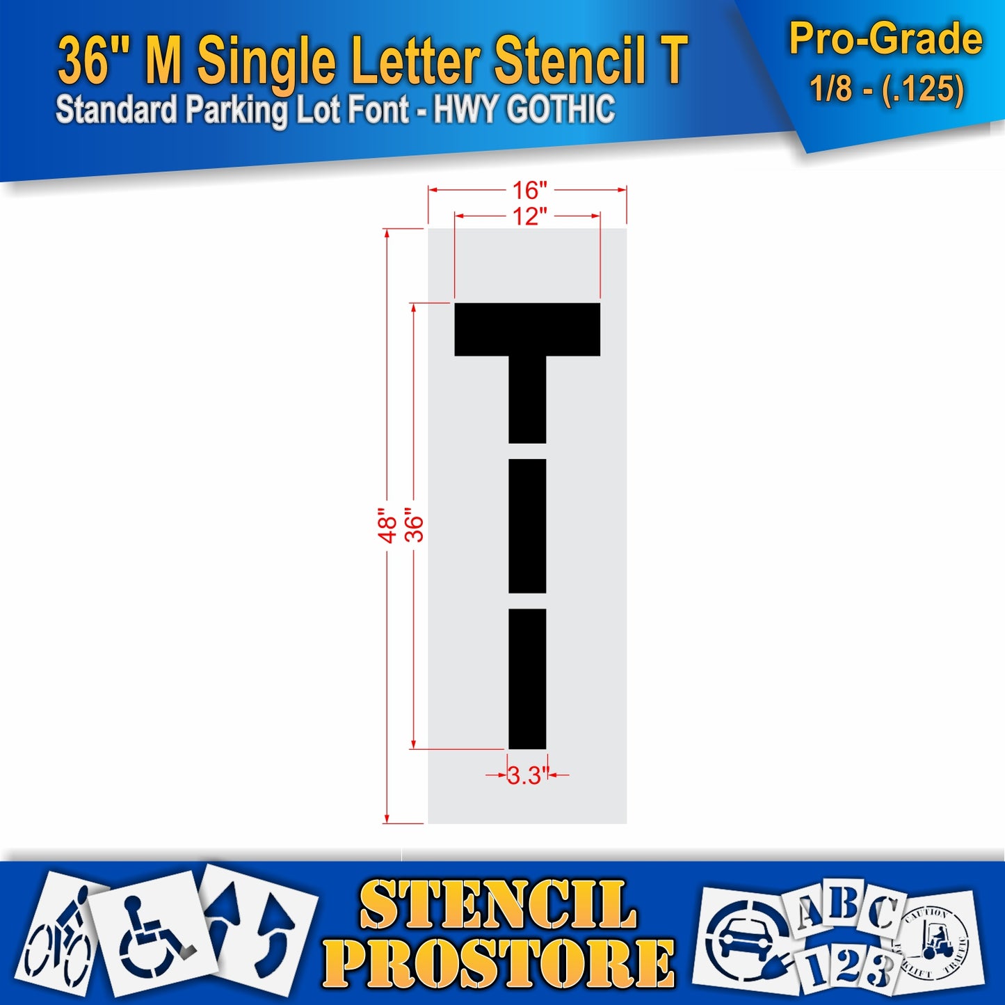 36" Medium Alphabet Kit Stencil