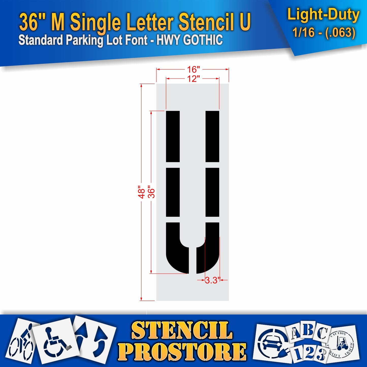 36" Medium Alphabet Kit Stencil