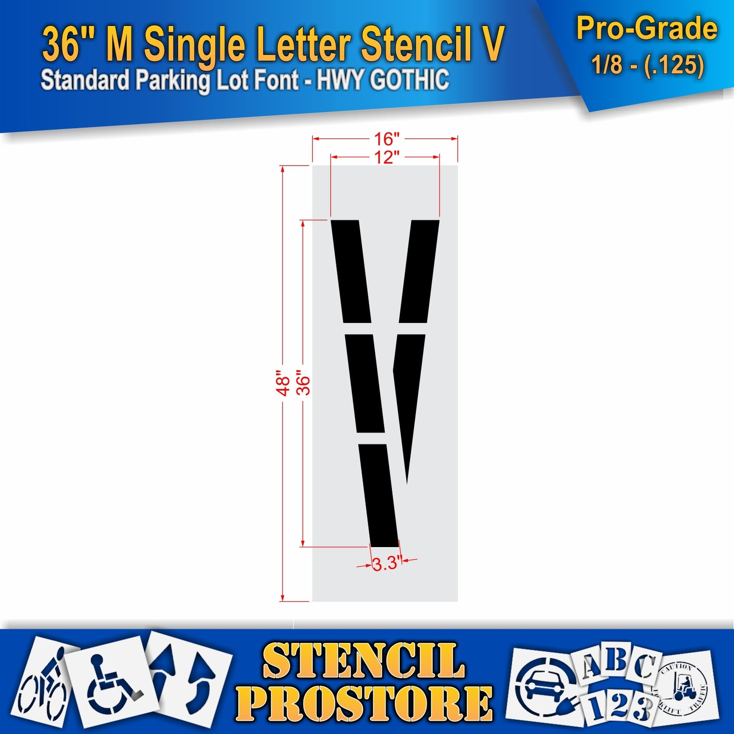 36" Medium Alphabet Kit Stencil