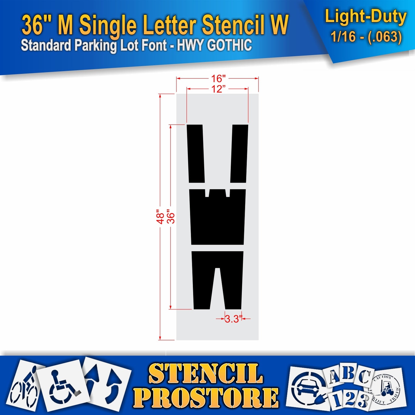36" Medium Alphabet Kit Stencil